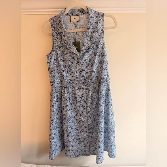 Tuckernuck Royal Shirt Dress Blue Hydrangea XS - Picture 3 of 7